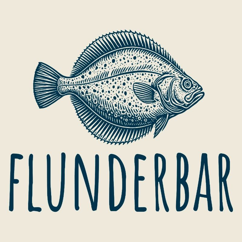 Zielfisch Flunder - Flunderbar - Angler Geschenk