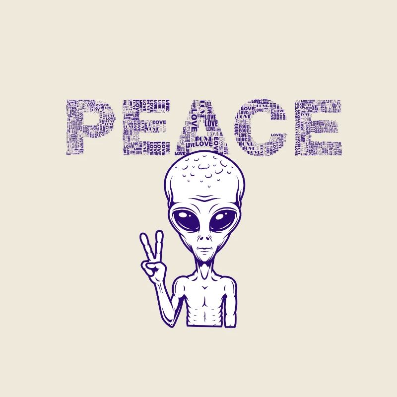 Friedensalien Peacezeichen
