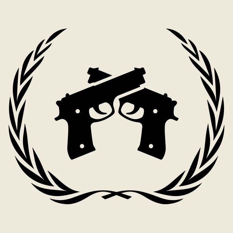 Couronne de symbole d’arme à feu