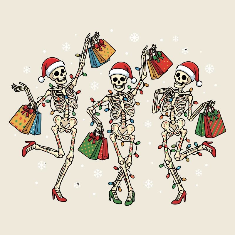 Dancing skeleton shoppers