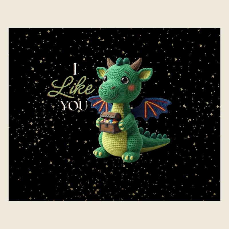 Kuscheldrache mit Schatzbeutel