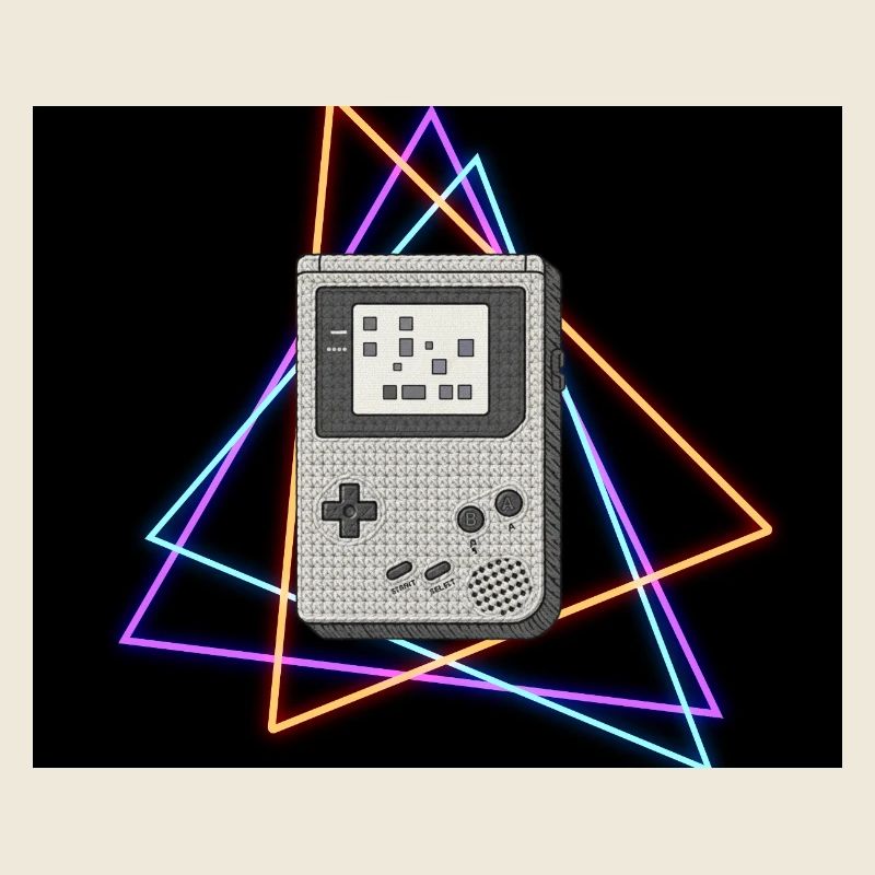 Retro Game Console Neon
