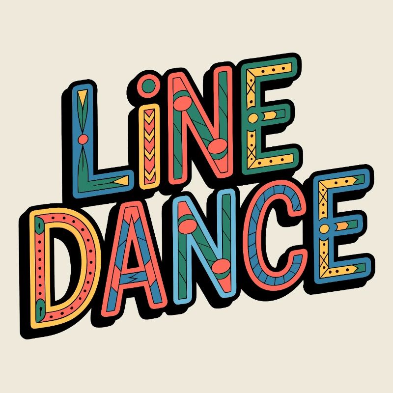 Line Dance Western Schriftzug