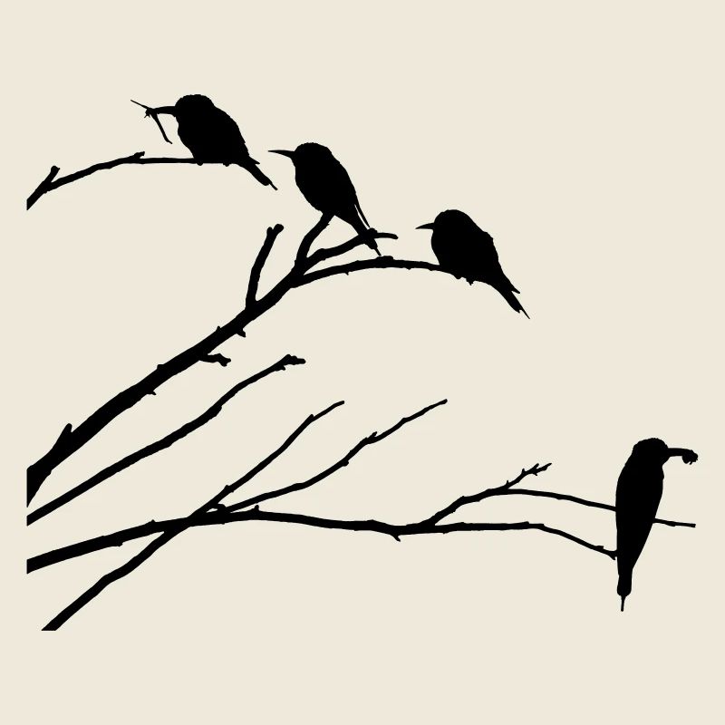 Birds on branch