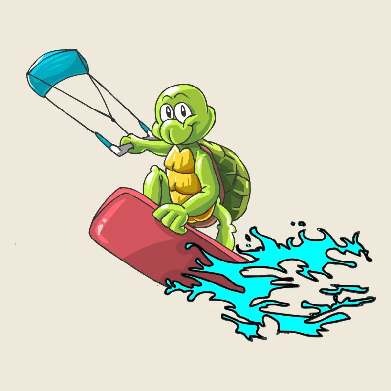 tortue kitesurfer
