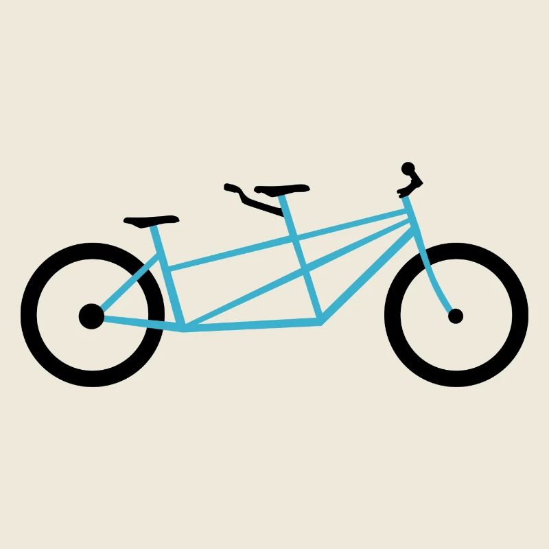 Vélo de vélo tandem bleu
