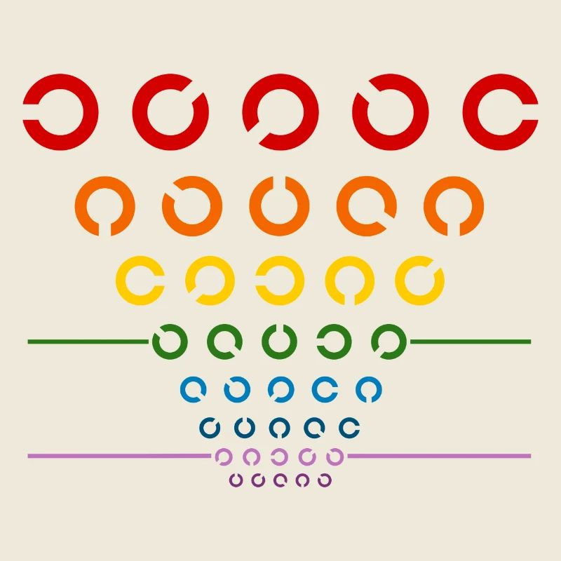 Regenbogen Sehtest