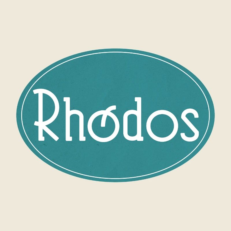 Rhodos Insel Retro Logo