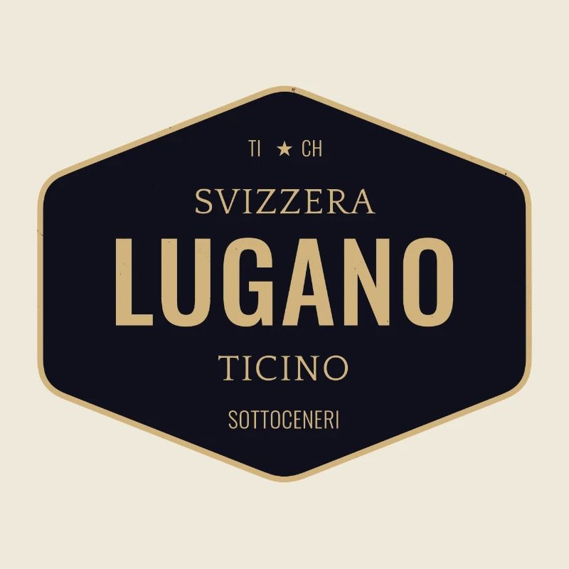 Lugano Abzeichen Gold Navy