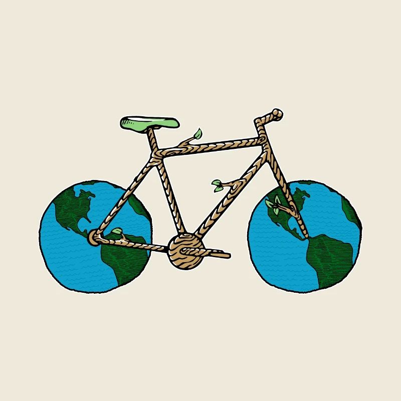 Planète Terre vélo, jeu de mots cyclisme, roue de vélo Art