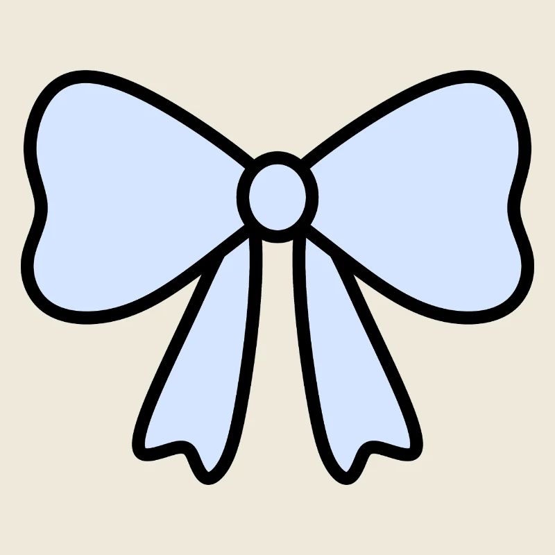 Zartes hellblaues Schleifendesign