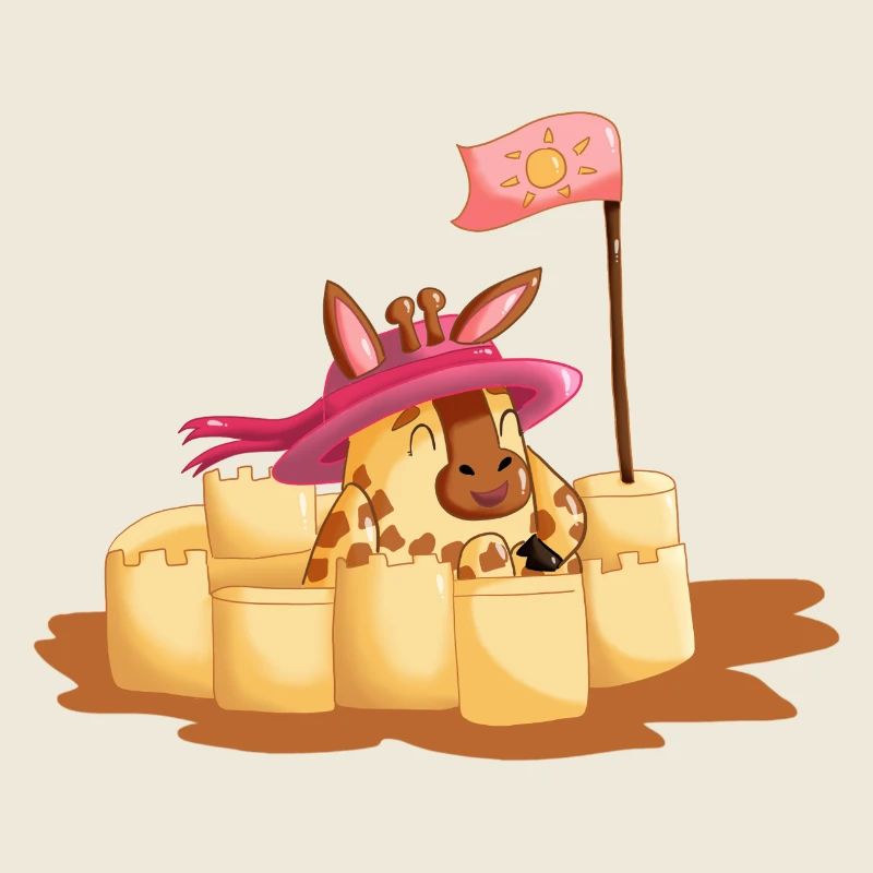 Lina la girafe : aventure à la plage