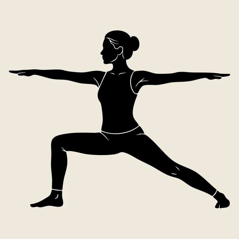 Warrior Yoga Pose Silhouette