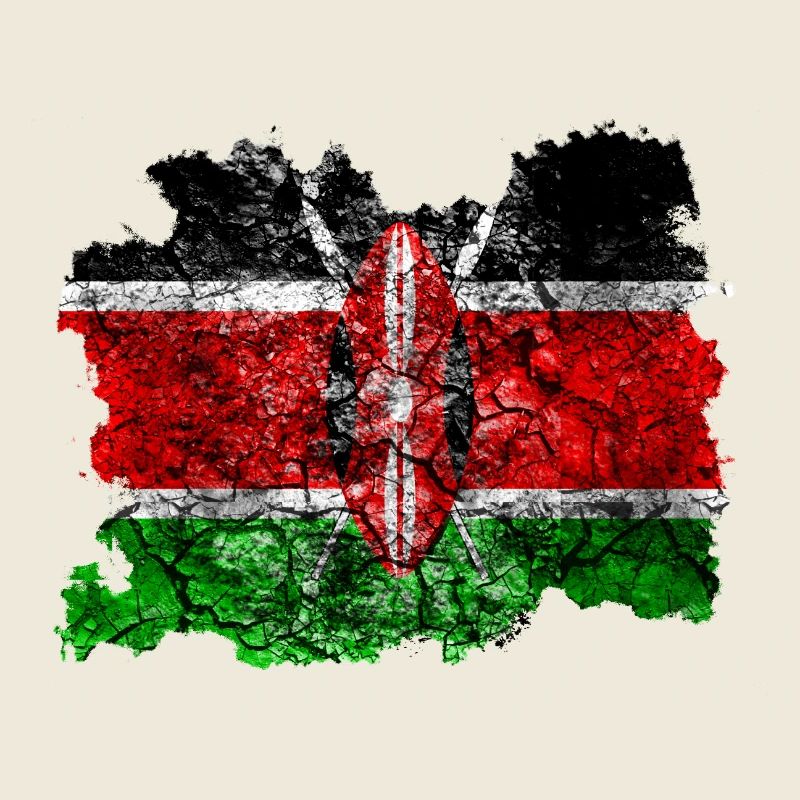 Kenya vintage flag