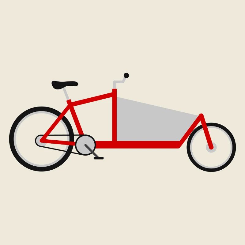 Vélo de cargo rouge