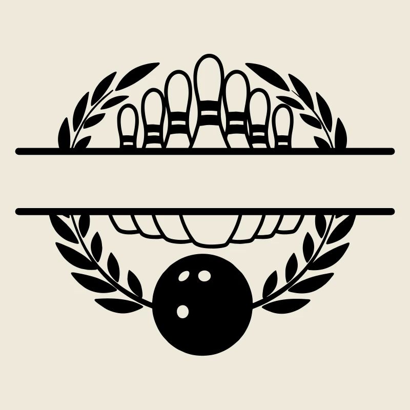 Bannière couronne de laurier bowling