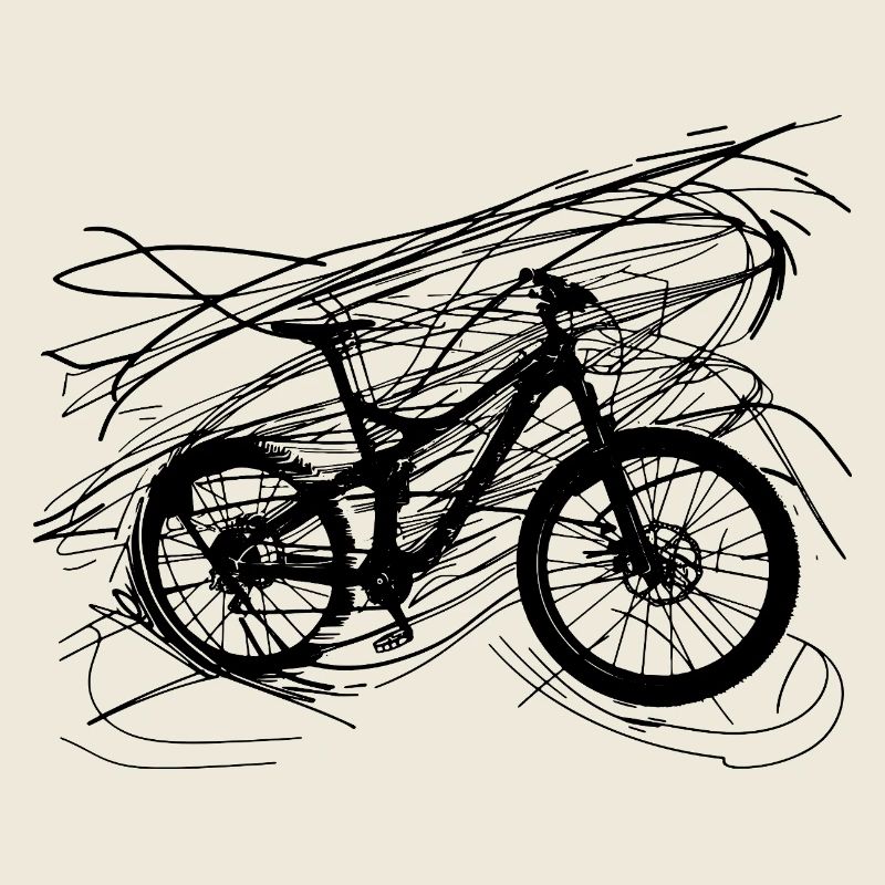 Fahrrad Line Art