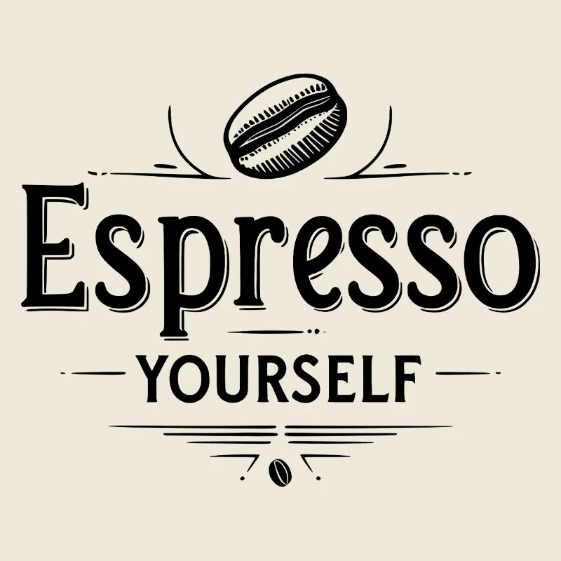 Espresso vous-même - Conception amusante de jeu de mots sur le café