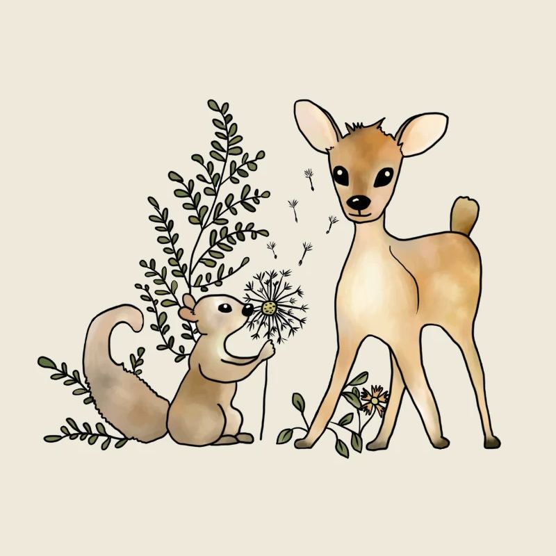 Reh_und_Eichhoernchen