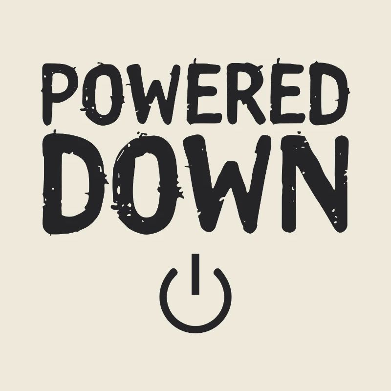 Powered Down Energie Status Ausgeschaltet