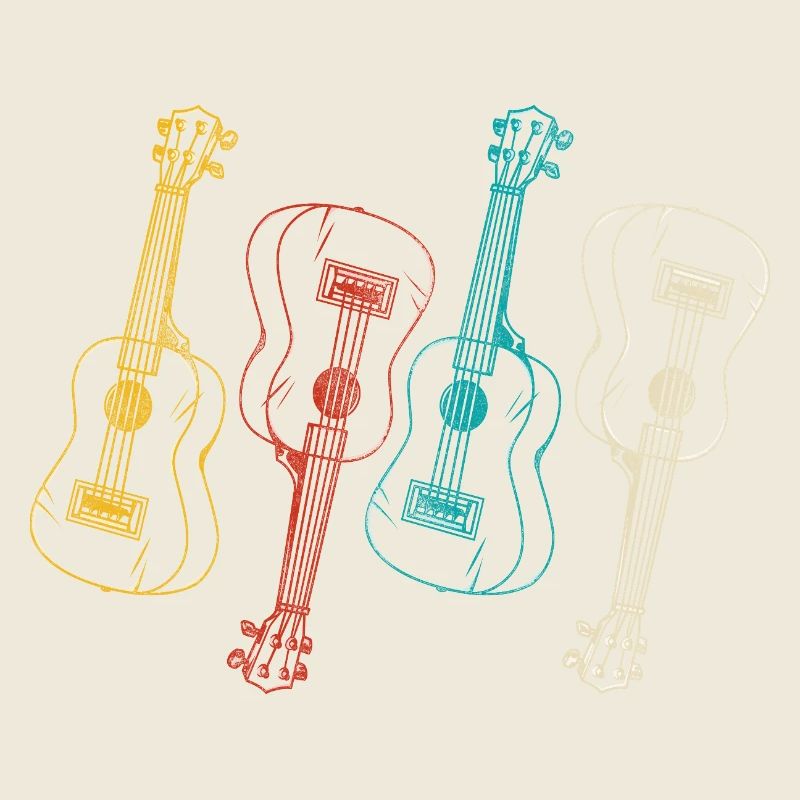 Hawaiian Ukulele Uke Retro Vintage