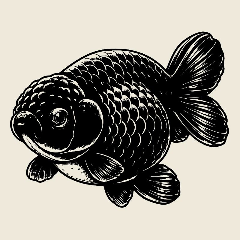 High Quality Black Ranchu Goldfish