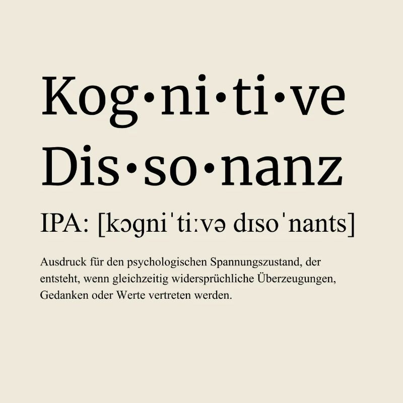 Dissonance cognitive