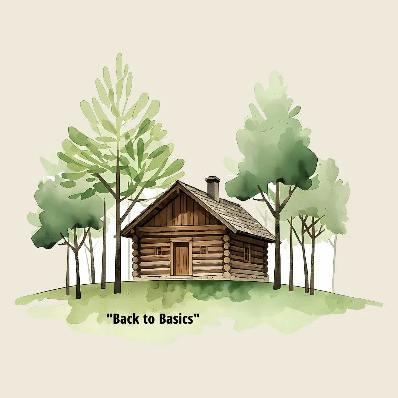 Back to Basics Cabin in Woods