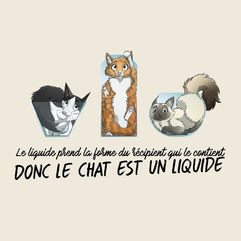 Chat liquide - Noir