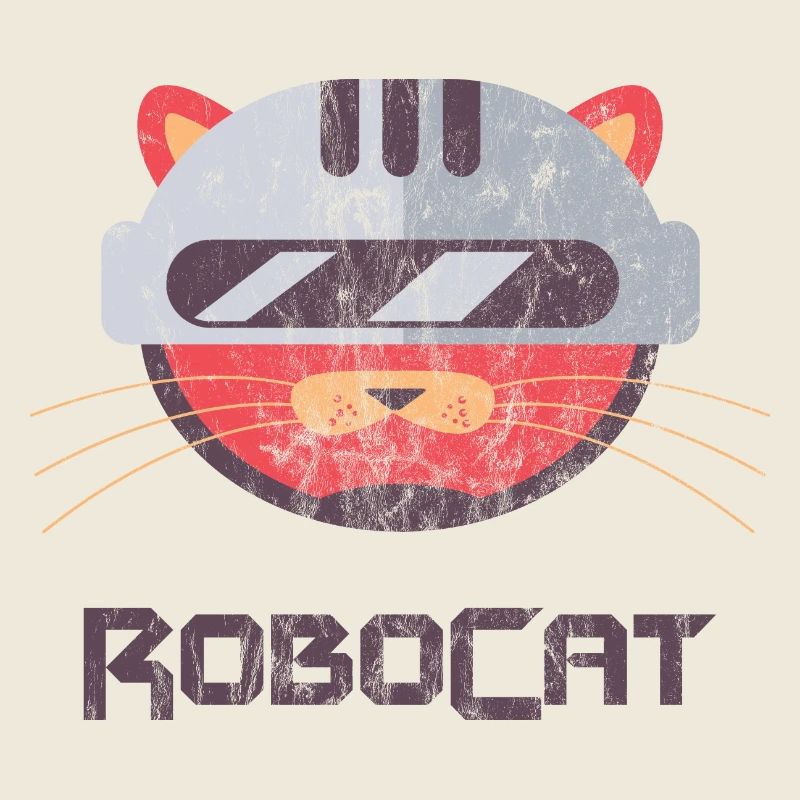 ROBOCAT - Katzen Kater Roboter Comicfigur Geschenk