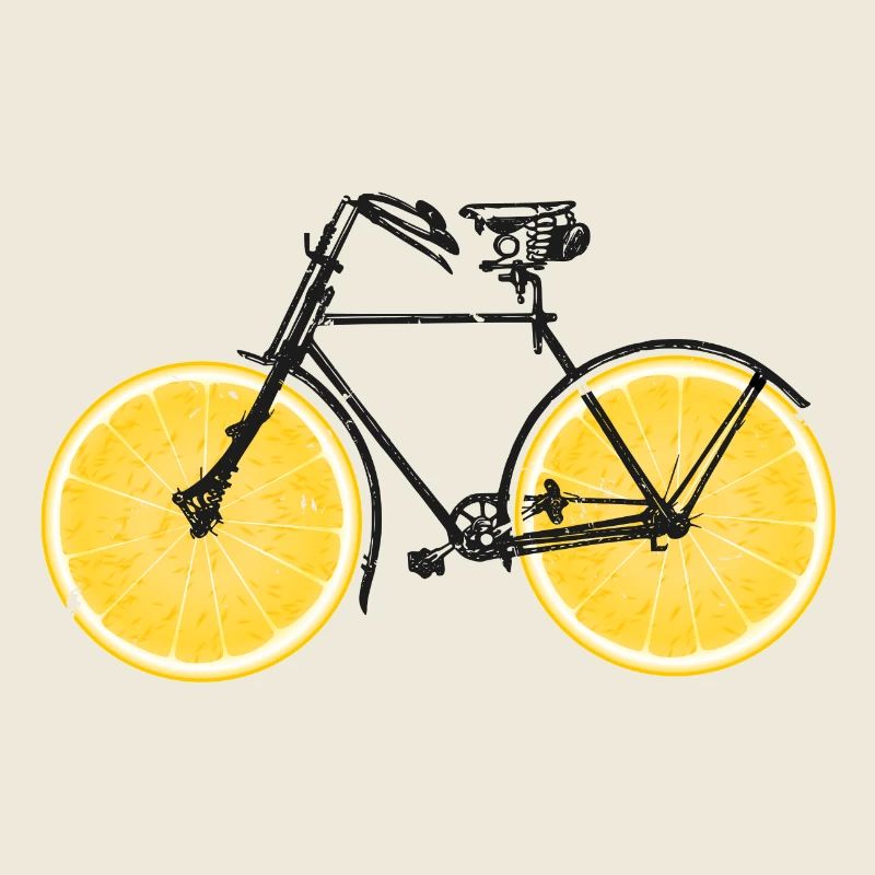 Bicycle oranges lemons