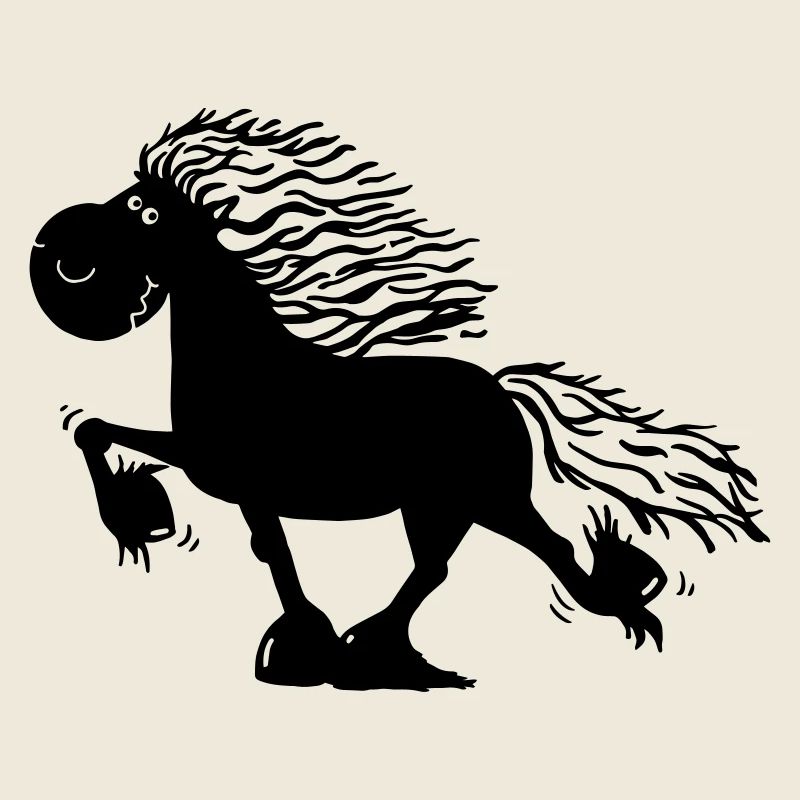 Drôle Cheval Islandais