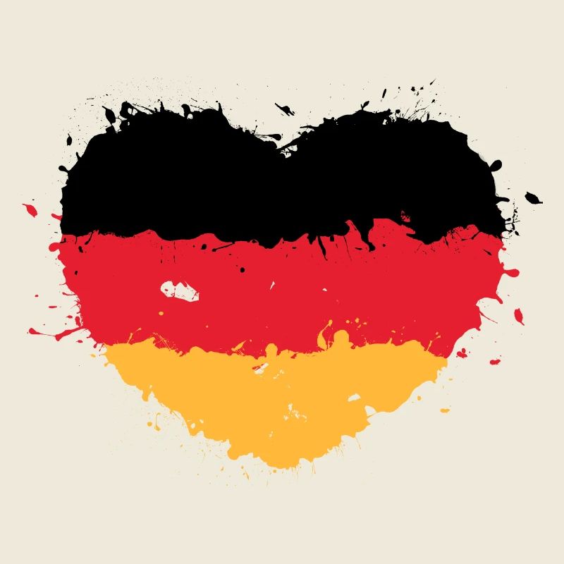 Deutschland Herz Schwarz Rot Gold