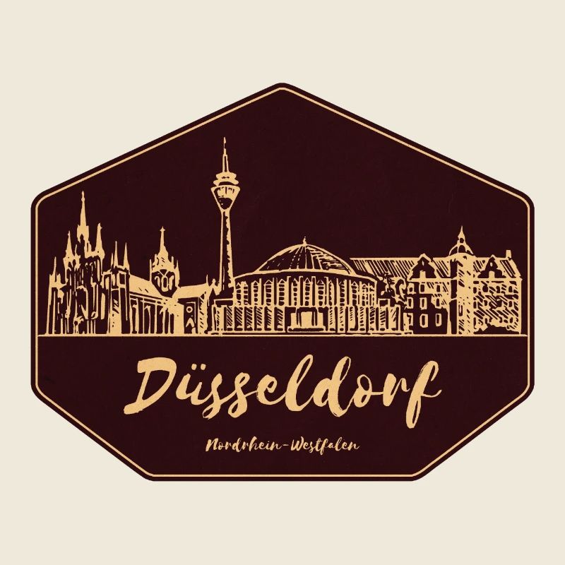 Düsseldorf Skyline Badge