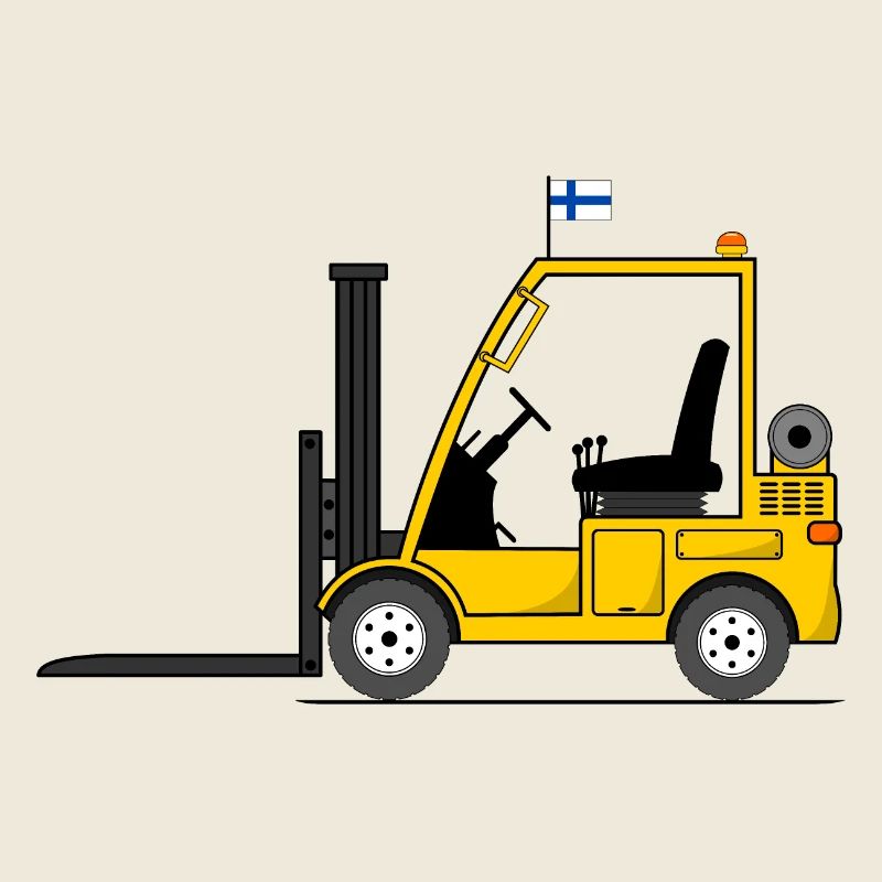 Chariot élévateur à fourche drapeau Finlande