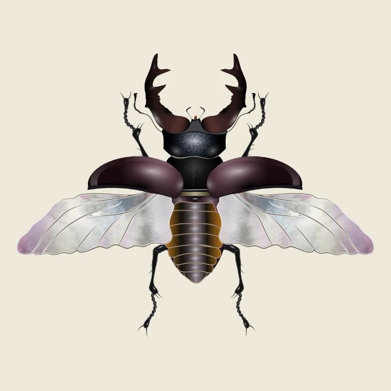 magnificent male stag with wings
