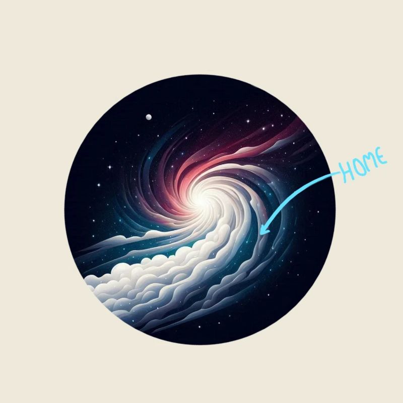 Vortex spiralé de la Voie lactée