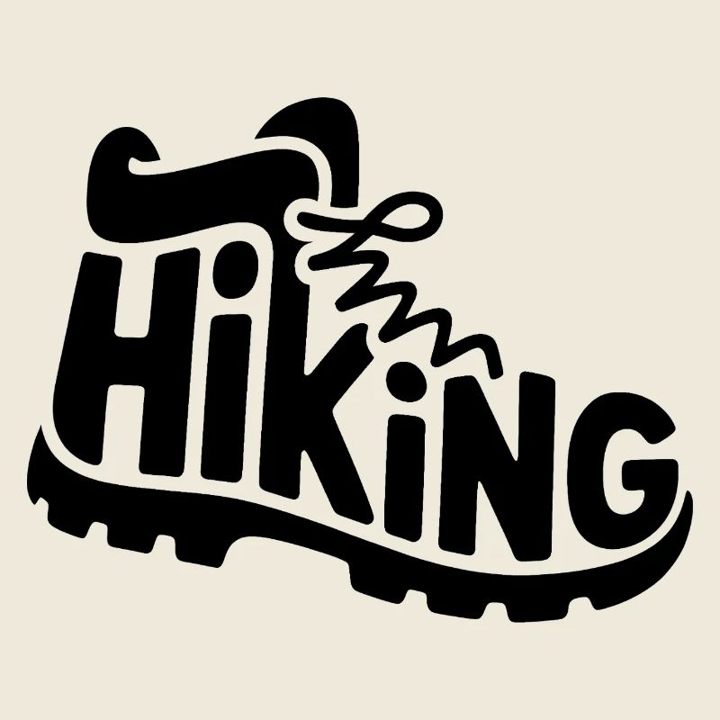Hiker Typography - Hiking Design