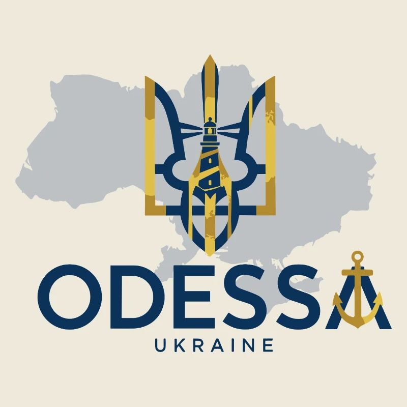 Ukrainian Odessa Lighthouse Emblem