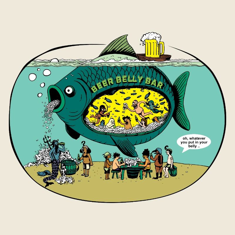 drôle de bière ventre poisson ventre poisson ventre comique Verseau
