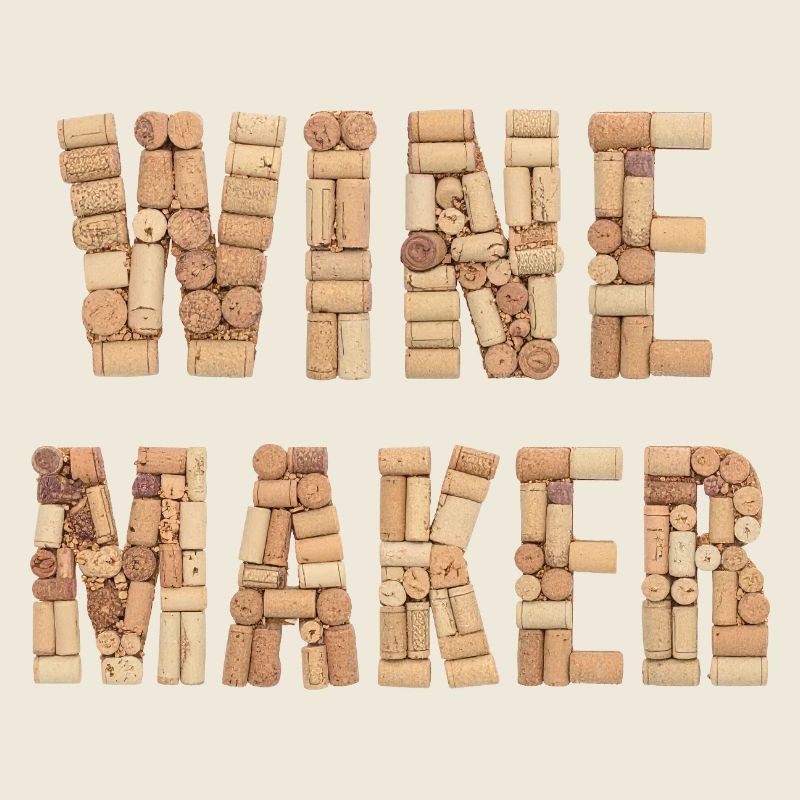 Winemaker – Real Cork Lettering Design