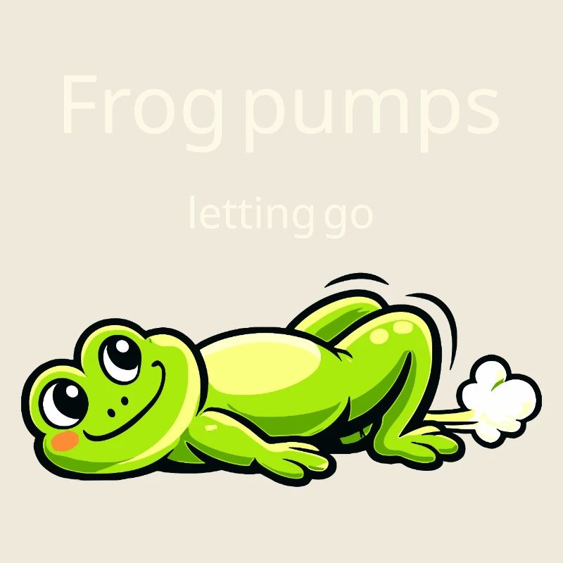Frog Pumps Letting Go Funny Frog Saying