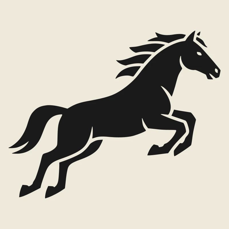 Springendes Pferd Silhouette