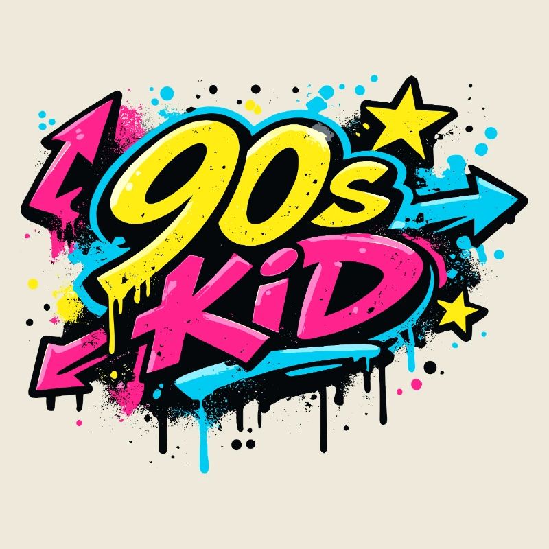 Explosion de graffiti pour enfants des années 90