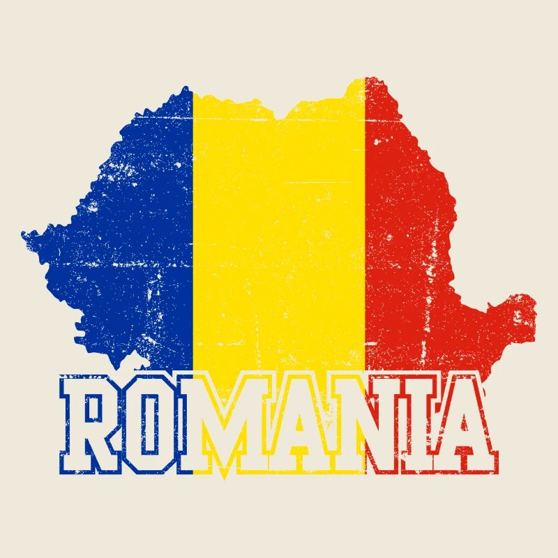 Rumänien-Karten-Flaggenemblem