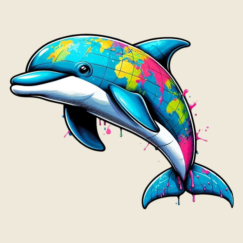 Globe de dauphin monde planète Terre