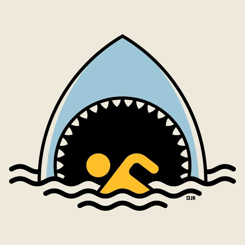 Shark And Swimmer (Swim / Swimming / 3C)