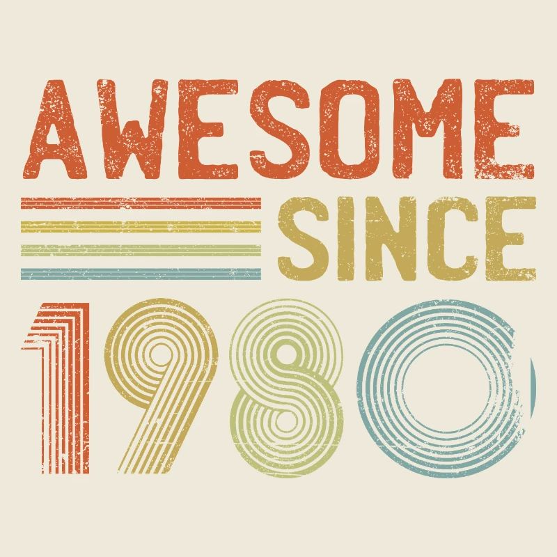 Retro 1980s Gradient Typography Design