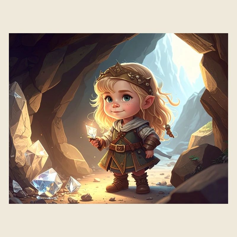 Princesse de cristal dans la ville troglodyte