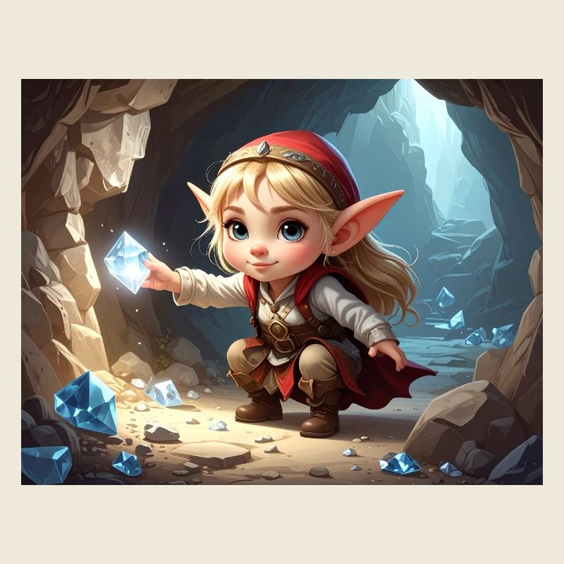 Petit trésor de diamant elfe